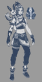 Concept sketch of the default player character preset, from Pocketpair's Discord server